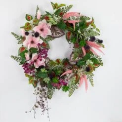 Northlight 24" Succulent & Fern Wreath 14 Northlight 24" Succulent & Fern Wreath -Northlight D761810S 5