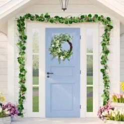Northlight 24" Hellebores & Ivy Wreath 11 Northlight 24" Hellebores & Ivy Wreath -Northlight D761814S 2