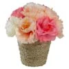 Northlight 6" Pink & White Potted Peony Arrangement 1 Northlight 6" Pink & White Potted Peony Arrangement -Northlight D761816S 1