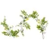 Northlight 4ft. White Floral & Mixed Foliage Garland