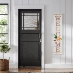Northlight 4ft. Floral Welcome Wooden Spring Wall Sign 10 Northlight 4ft. Floral Welcome Wooden Spring Wall Sign -Northlight D761829S 2