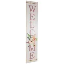 Northlight 4ft. Floral Welcome Wooden Spring Wall Sign 11 Northlight 4ft. Floral Welcome Wooden Spring Wall Sign -Northlight D761829S 3