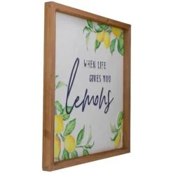 Northlight Wooden Framed When Life Gives You Lemons Metal Sign Spring Wall Décor 11 Northlight Wooden Framed When Life Gives You Lemons Metal Sign Spring Wall Décor -Northlight D761830S 3