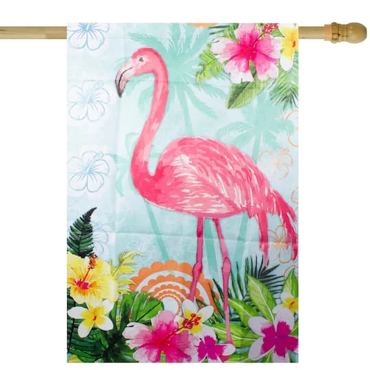 Northlight Tropical Flamingo Spring Outdoor House Flag 4 Northlight Tropical Flamingo Spring Outdoor House Flag - Image 2