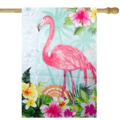Northlight Tropical Flamingo Spring Outdoor House Flag