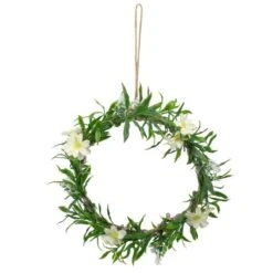 Northlight 9" Yellow Floral & Foliage Spring Wreath