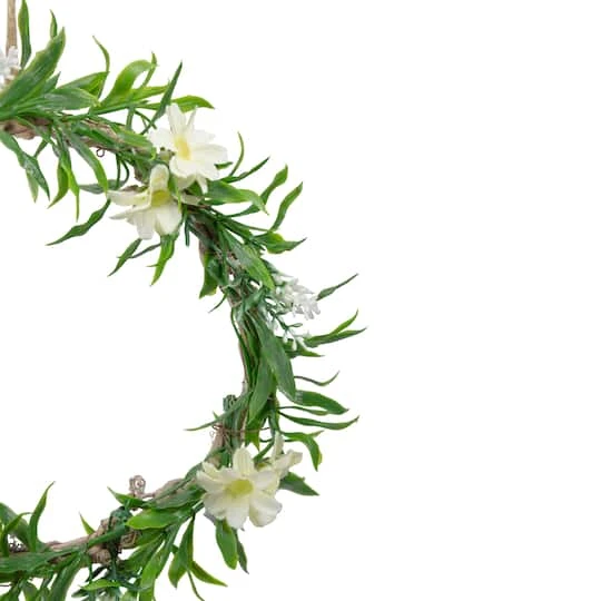 Northlight 9" Yellow Floral & Foliage Spring Wreath 7 Northlight 9" Yellow Floral & Foliage Spring Wreath - Image 5