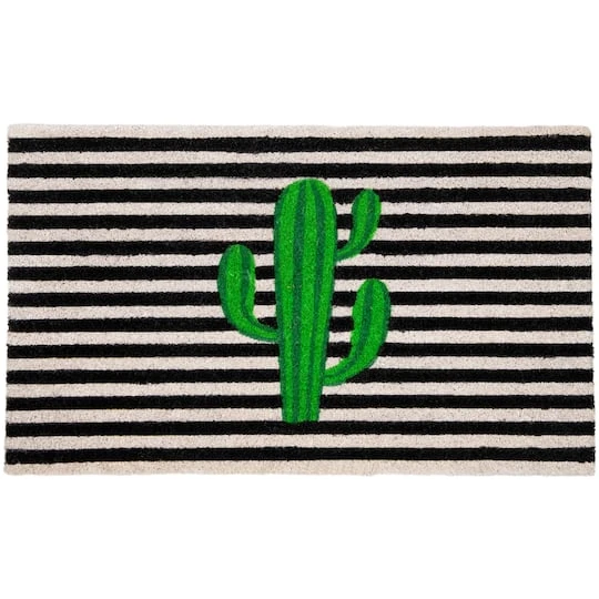 Northlight Green Cactus Striped Outdoor Doormat 4 Northlight Green Cactus Striped Outdoor Doormat - Image 2