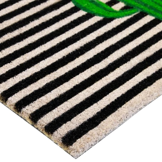Northlight Green Cactus Striped Outdoor Doormat 6 Northlight Green Cactus Striped Outdoor Doormat - Image 4