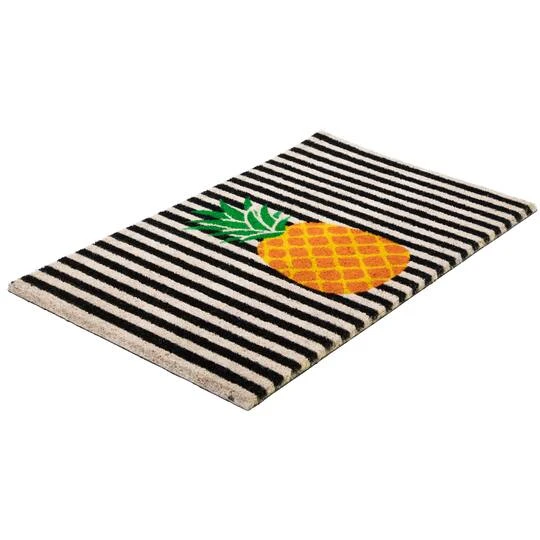 Northlight Ivory & Orange Pineapple Striped Doormat 8 Northlight Ivory & Orange Pineapple Striped Doormat - Image 6
