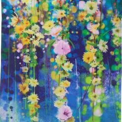 Northlight 18" Blue & Green Watercolor Floral Garden Flag -Northlight D768276S 4