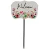 Northlight 8" Floral Welcome Yard Metal Garden Stake 2 Northlight 8" Floral Welcome Yard Metal Garden Stake -Northlight D768289S 1