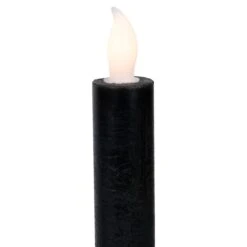 Northlight 9.5" Solid Black LED Flickering Flameless Halloween Taper Candles, 4ct. 14 Northlight 9.5" Solid Black LED Flickering Flameless Halloween Taper Candles, 4ct. -Northlight D800579S 5