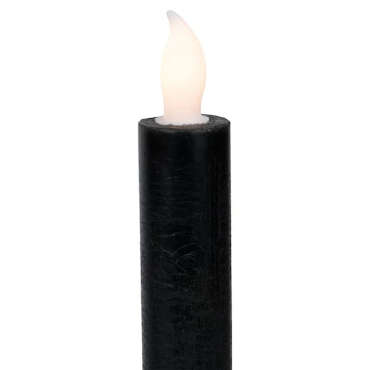 Northlight 9.5" Solid Black LED Flickering Flameless Halloween Taper Candles, 4ct. 8 Northlight 9.5" Solid Black LED Flickering Flameless Halloween Taper Candles, 4ct. - Image 6