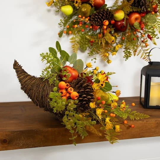 Northlight 20" Apple & Pear Cornucopia Fall Harvest Decoration 6 Northlight 20" Apple & Pear Cornucopia Fall Harvest Decoration - Image 4