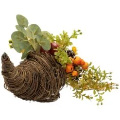 Northlight 20" Apple & Pear Cornucopia Fall Harvest Decoration 15 Northlight 20" Apple & Pear Cornucopia Fall Harvest Decoration -Northlight D800585S 6