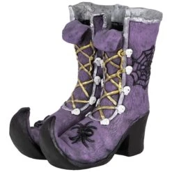 Northlight 15" Purple Witch's Boots Ceramic Halloween Decoration 12 Northlight 15" Purple Witch's Boots Ceramic Halloween Decoration -Northlight D800589S 3