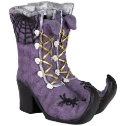 Northlight 15" Purple Witch's Boots Ceramic Halloween Decoration 13 Northlight 15" Purple Witch's Boots Ceramic Halloween Decoration -Northlight D800589S 4