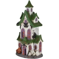Northlight 22.75" LED Multicolor Haunted House Halloween Decoration 14 Northlight 22.75" LED Multicolor Haunted House Halloween Decoration -Northlight D800596S 5