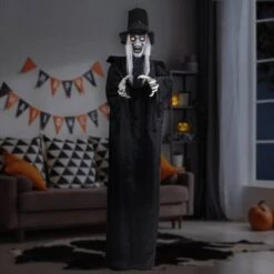 Northlight 6ft. Lit Animated Vampire In Robe & Top Hat Halloween Decoration -Northlight D800605S 1