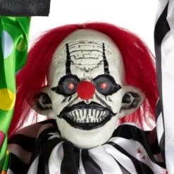 Northlight 5ft Animated Shaking Clown With Sound Hanging Halloween Decoration 11 Northlight 5ft Animated Shaking Clown With Sound Hanging Halloween Decoration -Northlight D800607S 2