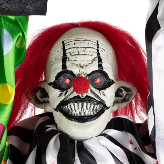 Northlight 5ft Animated Shaking Clown With Sound Hanging Halloween Decoration 5 Northlight 5ft Animated Shaking Clown With Sound Hanging Halloween Decoration - Image 3