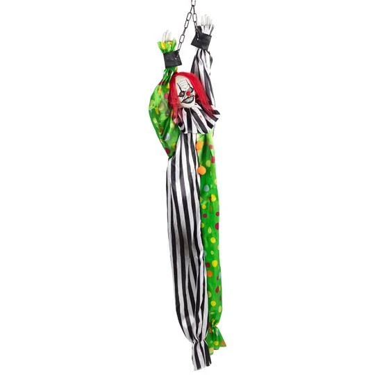 Northlight 5ft Animated Shaking Clown With Sound Hanging Halloween Decoration 7 Northlight 5ft Animated Shaking Clown With Sound Hanging Halloween Decoration - Image 5