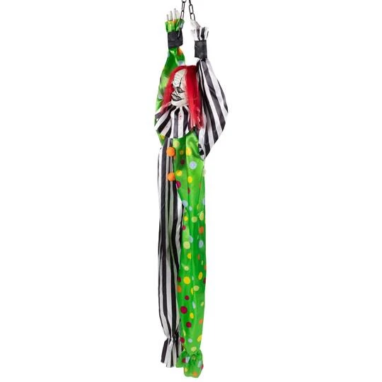 Northlight 5ft Animated Shaking Clown With Sound Hanging Halloween Decoration 8 Northlight 5ft Animated Shaking Clown With Sound Hanging Halloween Decoration - Image 6