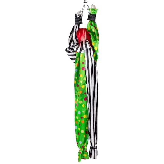 Northlight 5ft Animated Shaking Clown With Sound Hanging Halloween Decoration 9 Northlight 5ft Animated Shaking Clown With Sound Hanging Halloween Decoration - Image 7