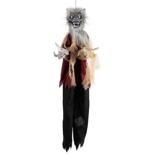 Northlight 4ft. Animated Hanging Werewolf Halloween Decoration 4 Northlight 4ft. Animated Hanging Werewolf Halloween Decoration - Image 2