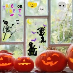Northlight Double Sided Halloween Gel Window Clings, 4ct. -Northlight D800612S 2
