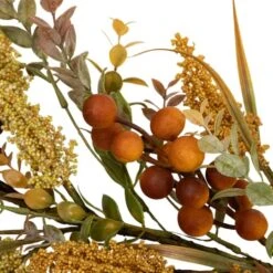 Northlight 5ft. Real Touch™️ Greenery & Berries Fall Harvest Garland -Northlight D800613S 5