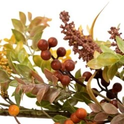 Northlight 5ft. Real Touch™️ Greenery & Berries Fall Harvest Garland -Northlight D800613S 6