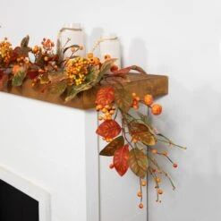 Northlight 5ft. Pumpkins & Berries Fall Harvest Garland -Northlight D800614S 3