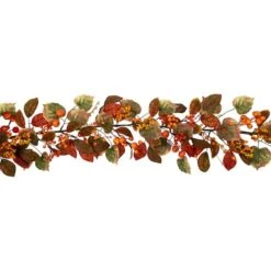 Northlight 5ft. Pumpkins & Berries Fall Harvest Garland -Northlight D800614S 4