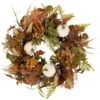 Northlight 26" White Pumpkins & Leaves Fall Harvest Wreath 2 Northlight 26" White Pumpkins & Leaves Fall Harvest Wreath -Northlight D800615S 1