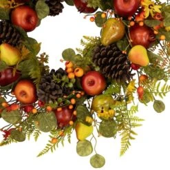 Northlight 26" Apples, Pears & Pinecones Fall Harvest Wreath 14 Northlight 26" Apples, Pears & Pinecones Fall Harvest Wreath -Northlight D800621S 5