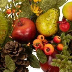 Northlight 26" Apples, Pears & Pinecones Fall Harvest Wreath 15 Northlight 26" Apples, Pears & Pinecones Fall Harvest Wreath -Northlight D800621S 6