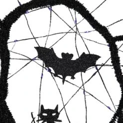 Northlight 13" Black & Purple LED Halloween Twig Wreath With Bats -Northlight D800623S 6