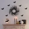 Northlight 22" Black Pre-Lit Halloween Twig Wreath With Bats -Northlight D800624S 1