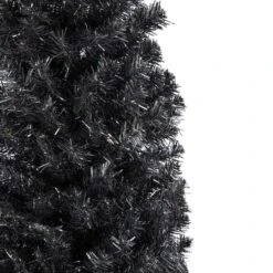 Northlight 6ft. Iridescent Charcoal Slim Halloween Tinsel Tree 12 Northlight 6ft. Iridescent Charcoal Slim Halloween Tinsel Tree -Northlight D800628S 3