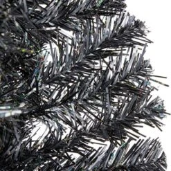 Northlight 6ft. Iridescent Charcoal Slim Halloween Tinsel Tree 14 Northlight 6ft. Iridescent Charcoal Slim Halloween Tinsel Tree -Northlight D800628S 5