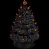 Northlight 14.75" Black LED Ceramic Halloween Tree With Pumpkin 2 Northlight 14.75" Black LED Ceramic Halloween Tree With Pumpkin -Northlight D800631S 1