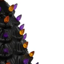 Northlight 14.75" Black LED Ceramic Halloween Tree With Pumpkin 8 Northlight 14.75" Black LED Ceramic Halloween Tree With Pumpkin -Northlight D800631S 2