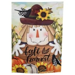 Northlight 40" X 28" Scarecrow Fall Harvest Outdoor House Flag 11 Northlight 40" X 28" Scarecrow Fall Harvest Outdoor House Flag -Northlight D800637S 2