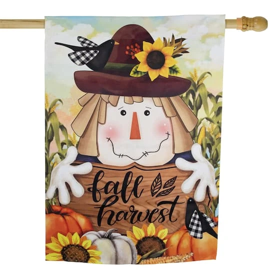 Northlight 40" X 28" Scarecrow Fall Harvest Outdoor House Flag 3 Northlight 40" X 28" Scarecrow Fall Harvest Outdoor House Flag