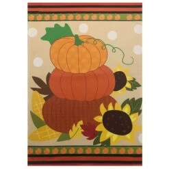 Northlight 12.5" X 18" Pumpkins & Sunflowers Autumn Garden Flag 8 Northlight 12.5" X 18" Pumpkins & Sunflowers Autumn Garden Flag -Northlight D800638S 2