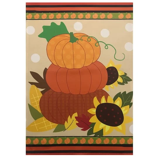 Northlight 12.5" X 18" Pumpkins & Sunflowers Autumn Garden Flag 5 Northlight 12.5" X 18" Pumpkins & Sunflowers Autumn Garden Flag - Image 3