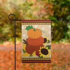 Northlight 12.5" X 18" Pumpkins & Sunflowers Autumn Garden Flag 9 Northlight 12.5" X 18" Pumpkins & Sunflowers Autumn Garden Flag -Northlight D800638S 3