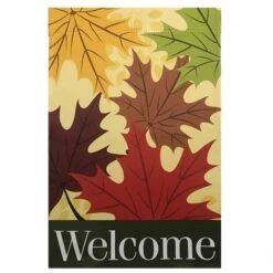 Northlight 28" X 40" Red & Yellow Fall Leaves Welcome Outdoor House Flag 8 Northlight 28" X 40" Red & Yellow Fall Leaves Welcome Outdoor House Flag -Northlight D800639S 2